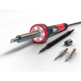 Corded Solder Iron Kit with LED Halo Ring 60W, Black/Red