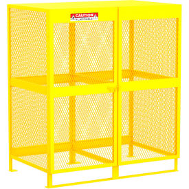 Vertical Gas Cylinder Storage Cabinet, 20 Cylinders Capacity, 62"W x 40"D x 71"H