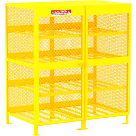 Horizontal Gas Cylinder Storage Cabinet, 16 Cylinders Capacity, 62"W x 40"D x 71"H