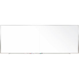 120"W x 48"H Porcelain Magnetic Whiteboard with Aluminum Frame