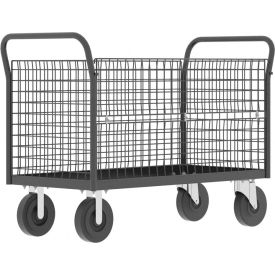 4-Sided Platform Cage Cart, 52"L x 24"W, 1600 lb. Capacity, Gray