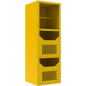 Spill Control Cabinet, 24-1/8"W x 24-3/16"D x 72"H, Safety Yellow