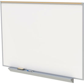 Magnetic Whiteboard with Aluminum Frame, Box Tray & 1" Maprail, 84"W x 48"H