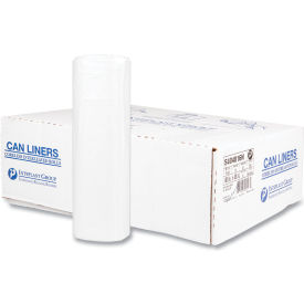 Heavy Duty Can Liners, 45 Gal. Cap., 16 Microns, Clear, 25 Bags/Roll, 10 Rolls/Case