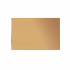 Cork Bulletin Board with Aluminum Frame, 84"W x 48"H, Natural