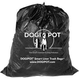 Smart Heavy Duty Liner Trash Bags with Drawtape, Black, 50 Bags/Pack, Pack of 4