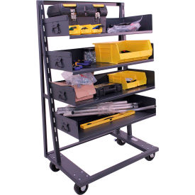 Single Sided Heavy Duty A-Frame Truck, 4 Trays, 2500 lb. Cap., 38"L x 25"W x 63"H