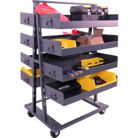 Double Sided HD A-Frame Truck, 8 Lipped Trays, 2500 lb. Cap., 38"L x 30"W x 63"H