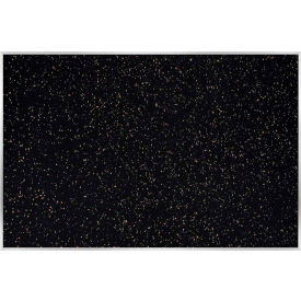 Recycled Bulletin Board with Aluminum Frame, 84"W x 48"H, Tan Speckled