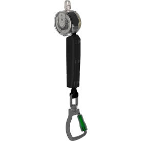 Personal Fall Limiter w/o Anchorage Connector, Single Leg, Aluminum Swivel Carabiner, 10'L