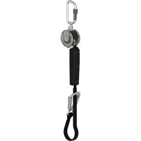 Personal Fall Limiter, Single Leg, Steel Snap Hook, 10'L