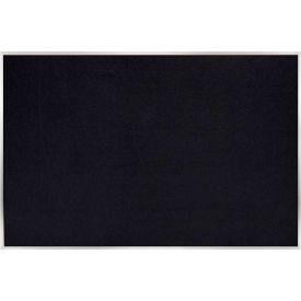 Recycled Bulletin Board with Aluminum Frame, 84"W x 48"H, Black