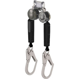 Personal Fall Limiter, Twin Leg, 36CL Large Steel Snap Hook, 10'L