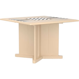Endurance 42" Square X-Base Table with Game Top, Sand