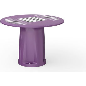 42" Round Cylinder Base Table with Game Top, Indigo