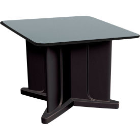 Endurance X-Series 42" Square Dura-Edge X-Base Laminate Table, Black