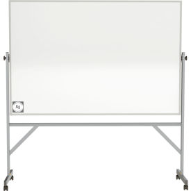 Reversible Mobile Magnetic Hygienic Porcelain Whiteboard, 96"W x 48"H
