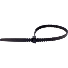 Zip Tie, Twist to Break, 8"L x 3/16"W, 6,000 Pack, Nylon, Black
