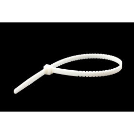 Zip Tie, Twist to Break, 8"L x 3/16"W, 6,000 Pack, Nylon, White