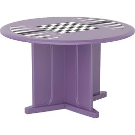 48" Round X-Base Table with Game Top, Indigo