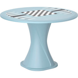 Endurance 42" Round Cascade Base Table with Game Top, Blue Gray