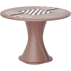 Endurance 42" Round Cascade Base Table with Game Top, Brown