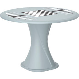 Endurance 42" Round Cascade Base Table with Game Top, Gray