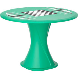 Endurance 42" Round Cascade Base Table with Game Top, Green