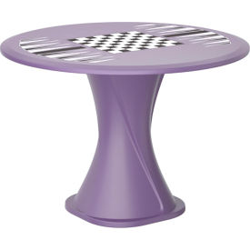 42" Round Cascade Base Table with Game Top, Indigo