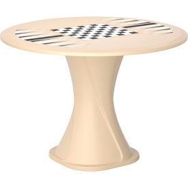 Endurance 42" Round Cascade Base Table with Game Top, Sand