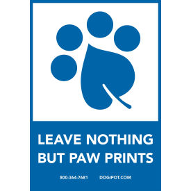 Pet Sign, On Leash, Aluminium, 11-1/2" x 18", Blue