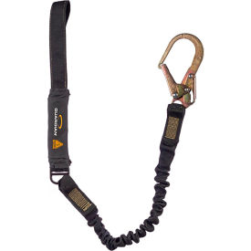Arc Flash Shock Absorbing Lanyard, Stretch, Single Leg, 6'L