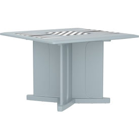Endurance 42" Square X-Base Table with Game Top, Gray