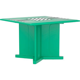Endurance 42" Square X-Base Table with Game Top, Green