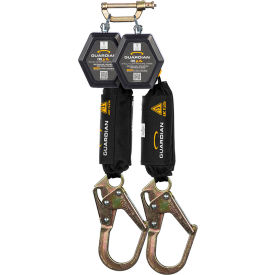 Guardian CR5 Dual Web Arc Flash Personal Self-Retracting Lifeline, Steel Rebar Hook, 9'L