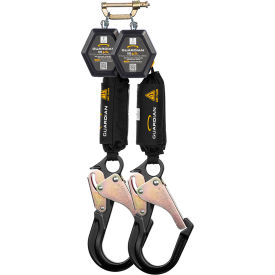 Dual Web Arc Flash Personal Self-Retracting Lifeline, Aluminum Rebar Hook, 9'L