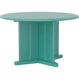 Endurance 48" Round X-Base Table, Aqua