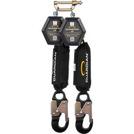 CR5 Dual Web Personal Self-Retracting Lifeline, Aluminum Snap Hook, 11'L