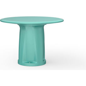 42" Round Cylinder Base Table, Aqua