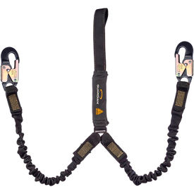 Stretch, Dual Leg, Aluminum Snap Hook & Web Loop, 6'L