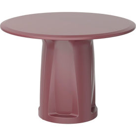 42" Round Cylinder Base Table, Burgundy