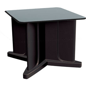 Endurance X-Series 36" Square Dura-Edge X-Base Laminate Table, Black