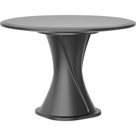 42" Round Cascade Base Table, Black