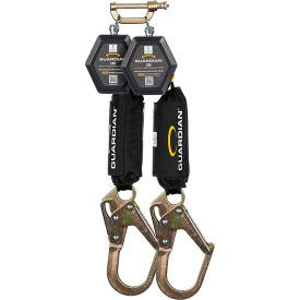 CR5 Dual Web Personal Self-Retracting Lifeline, Steel Rebar Hook, 11'L