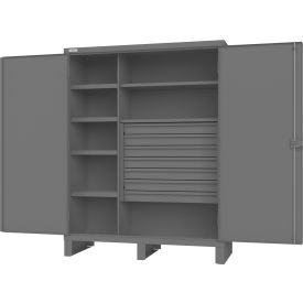 All-Welded Wardrobe Cabinet with 7 Drawers, 60"W x 24"D x 78"H, Gray