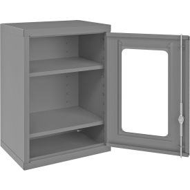 Wall Mountable Storage Cabinet, 18-1/8"W x 13-11/16"D x 27"H, All-Welded, Gray