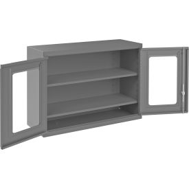 Wall Mountable Storage Cabinet, 35-7/8"W x 13-11/16"D x 27"H, All-Welded, Gray