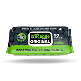 Original Heavy Duty Wipes, 15" x 10", White, 50 Wipes/Pack