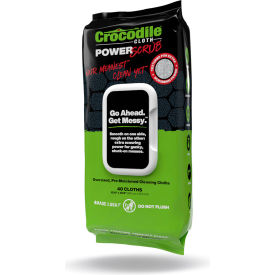 PowerSCRUB Dual Surface Heavy Duty Wipes, 15" x 10", White, 40 Wipes/Pack