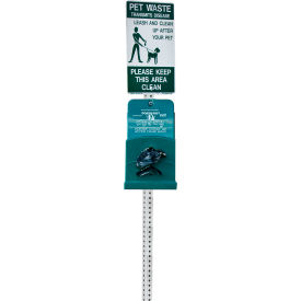 Quik Pet Station with 400 Rolled Bags, Polyethylene, Green